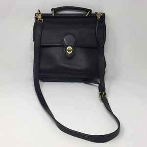 COACH Willis Leather Black Messenger Purse 9927
